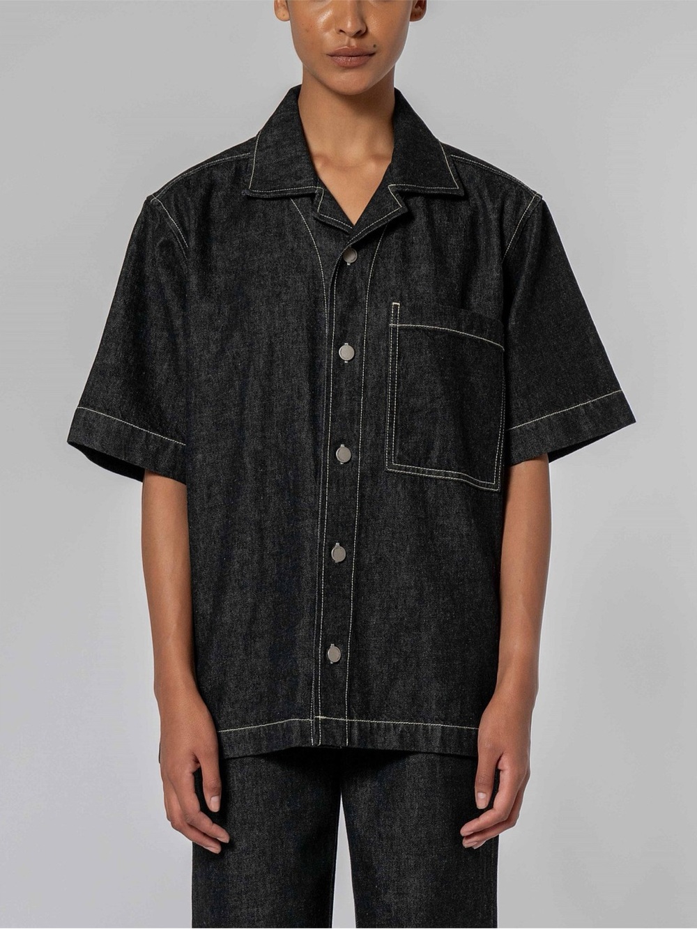 Nobody Denim Priya Women’s Denim Oversized Asphalt Shirt Size Small NWT